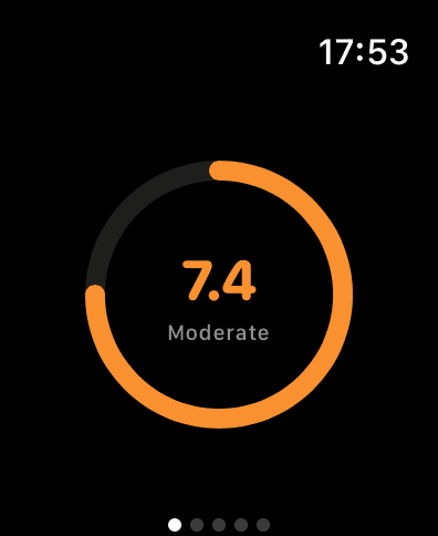 Fatigue level on Apple Watch